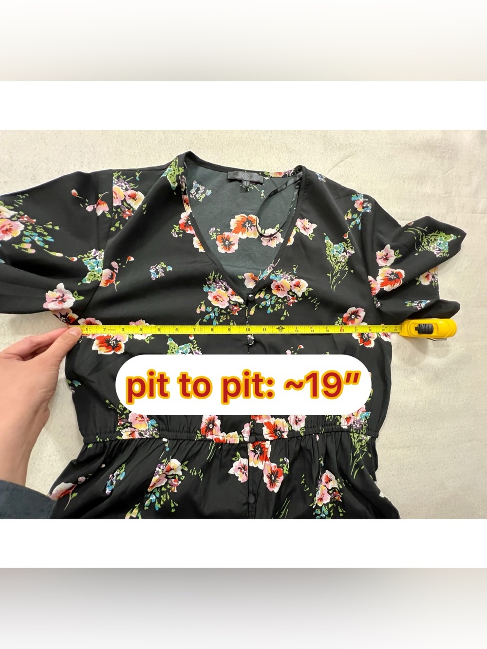 Missguided black floral maxi dress US women’s 8 UK 12 NWOT - Picture 8 of 16